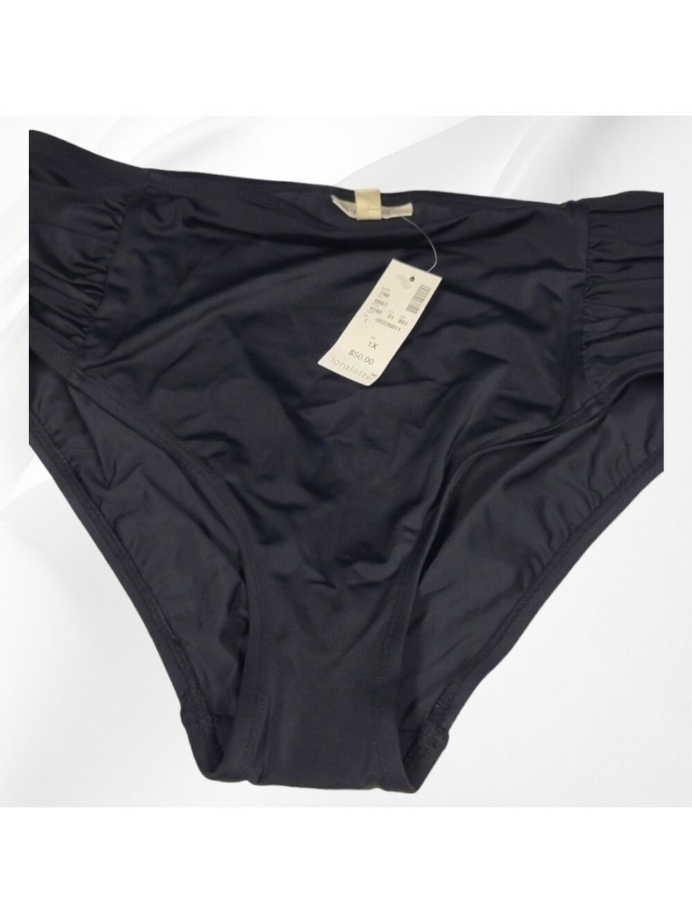 Plus-Size Black Swim Briefs (NWT)